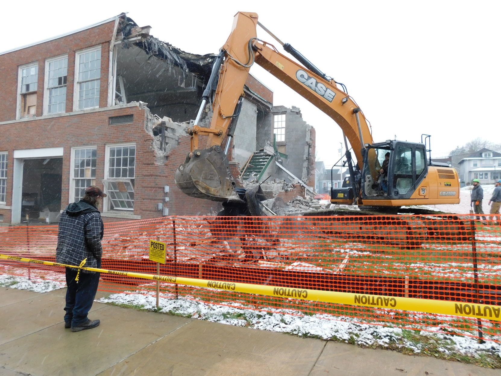 Demolition work on Second Ward School